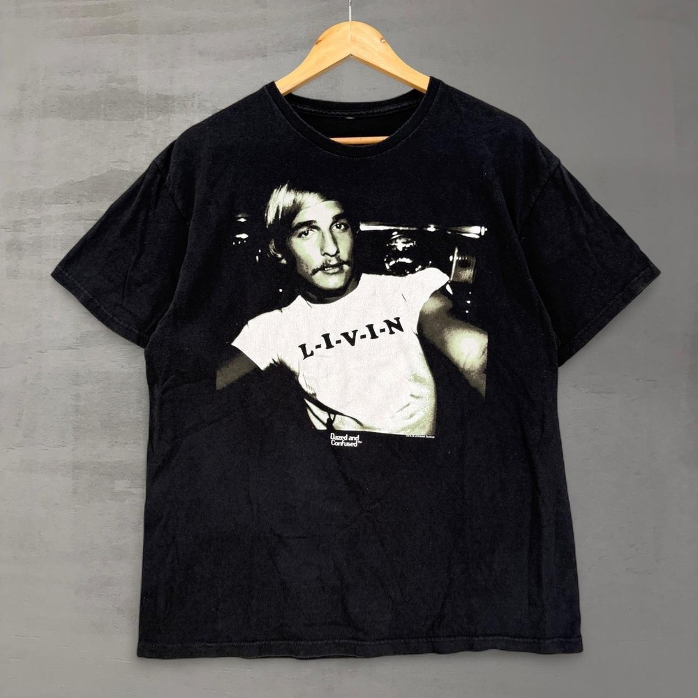 Vintage Dazed and Confused T Shirt Black Wooderson LIVIN Graphic XL